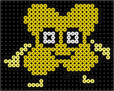 X from bfb (battle for bfdi) perler bead pattern It Perler Beads, Bfdi Perler Bead, Bead Melting Patterns, Peeler Bead Idea, Hamma Beads Ideas, Easy Pixel Art, Perler Bead Templates, Kandi Patterns, Melting Beads