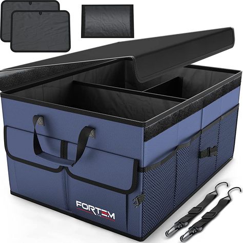 FORTEM Car Trunk Organizer, Car Storage Organizer, Collapsible Multi Compartment Car Organizer, SUV Trunk Organizer, Non Slip Bottom, Adjustable Securing Straps, Foldable Cover (Black, Standard) : Amazon.ca: Automotive Trunk Organizer Car, Suv Trunk Organization, Suv Storage, Car Boot Organiser, Car Trunk Organizer, Car Trunk Storage, Increase Income, Boot Storage, Trunk Organizer