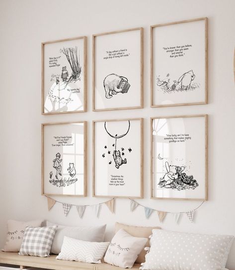 Pooh Theme Nursery, Winnie The Pooh Office Decor, Winnie The Pooh Nursery Prints, Nursery Room Winnie The Pooh, Minimal Winnie The Pooh Nursery, Nursery Room Inspiration Winnie The Pooh, Winnie The Pooh Nursery Wallpaper, Nursery Room Prints, Green Winnie The Pooh Nursery