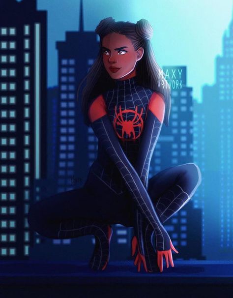 Female Miles Morales by Maxyartwork Miles Morales, Just For Fun, Spiderman