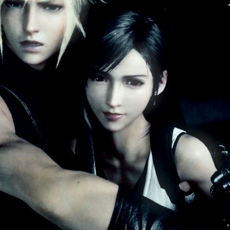 Tifa Cloud, Final Fantasy Cloud Strife, Pink Academia, Final Fantasy Cloud, Cloud And Tifa, Y2k Profile Picture, Final Fantasy Collection, Game Icon, Fade To Black