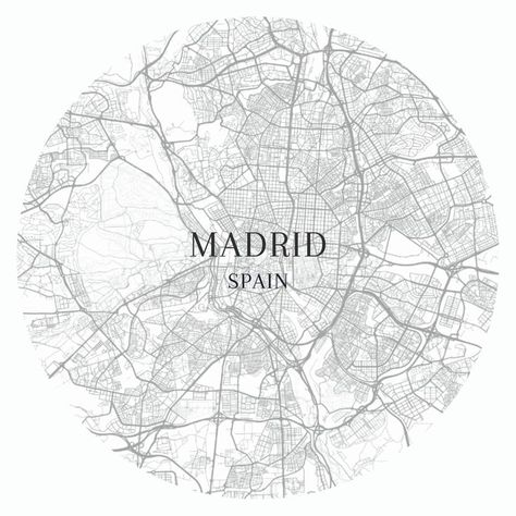 Madrid Map, Madrid City, City Print, City Prints, Madrid Spain, City Map, Map Print, Madrid, Printed Items