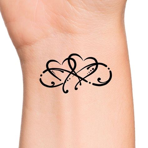 Infinity Hearts Temporary Tattoo - Etsy UK Infinity Hearts, Heart Temporary Tattoos, Infinity Tattoo Designs, Tiny Wrist Tattoos, Cool Wrist Tattoos, Mommy Tattoos, Custom Temporary Tattoos, Tasteful Tattoos, Mother Tattoos