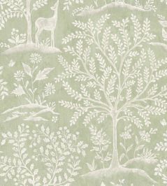 Foret Wallpaper by Nina Campbell 4 Eucalyptus Wallpaper, Summer Furniture, Sandberg Wallpaper, Linen Wallpaper, Nina Campbell, Drops Patterns, Woodland Scene, Forest Wallpaper, Cyan Design