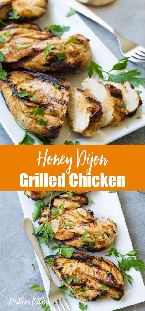 Dijon Grilled Chicken, Grilled Chicken Recipe, Dijon Chicken, Easy Grilled Chicken, Healthy Honey, Honey Dijon, Summer Grilling Recipes, Grilled Chicken Recipes, Rigatoni