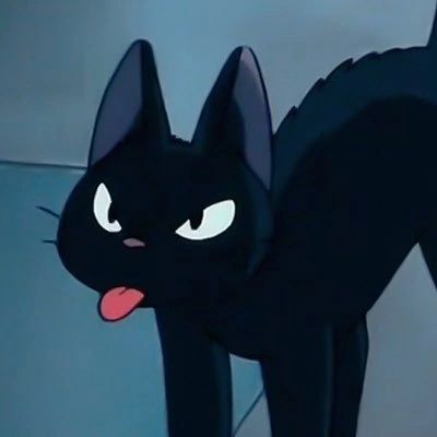 Jiji Kiki's Delivery Service Icon, Jiji Cat Icon, Iconic Cartoon Pfp, Jiji Pfp, Taurus Lilith, Ghibli Cat, Jiji Kiki's Delivery Service, Jiji Kiki, Poster Wall Inspo