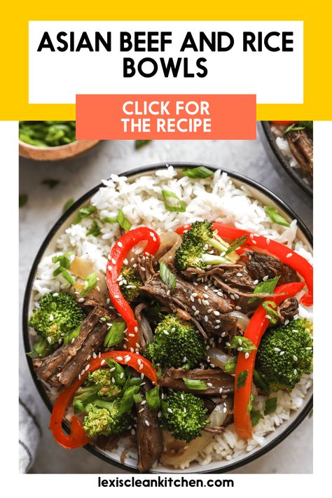 Paleo Asian Beef and “Rice” Meal Prep Asian Beef And Rice, Beef And Cauliflower Rice, Rice Meal Prep, Paleo Beef Recipes, Kitchen Website, Cauliflower Rice Recipe, Healthy Asian, Asian Beef, Paleo Crockpot