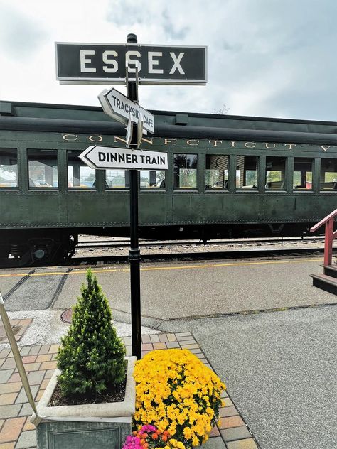 Embark on the Essex Steam Train to Discover Connecticut's Beauty - He Works So I Travel Essex Connecticut, Gillette Castle, Dinner Train, Train Engineer, Railroad Companies, Deep River, Fall Vacations, Scenic Travel, Train Depot