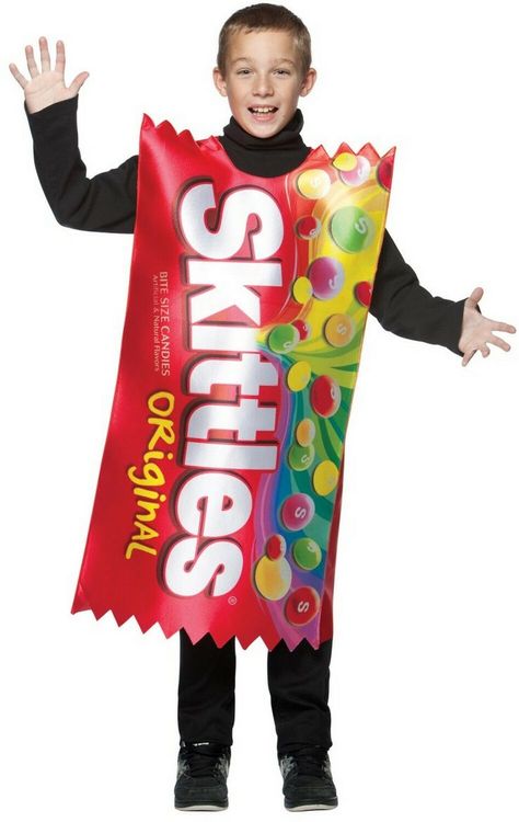 Skittles son Skittle Costume, Skittles Costume, Candyland Crafts, Food Halloween Costumes, Cupcake Costume, Quick Halloween Costumes, Halloween Costumes For Work, Candy Costumes, Food Costumes