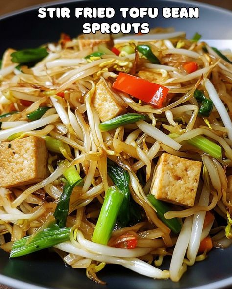 Spicy Stir-Fried Tofu and Bean Sprouts – Foodyhealthylife Black Pepper Tofu And Green Beans, Tofu And Green Beans, Black Pepper Tofu, Soy Sauce Glaze, Air Fried Tofu, Bean Sprout Recipes, Pepper Tofu, Zucchini Bites, Creamy Mustard Sauce