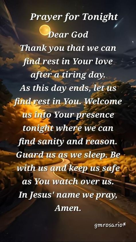 Evening Prayers For Family, Prayers For Tonight, Evening Blessings Quotes Faith, Evening Prayers Inspiration, Night Prayers Bedtime, Night Prayer Bedtime, Good Night Prayers, Prayer For Tonight, Goodnight Prayers