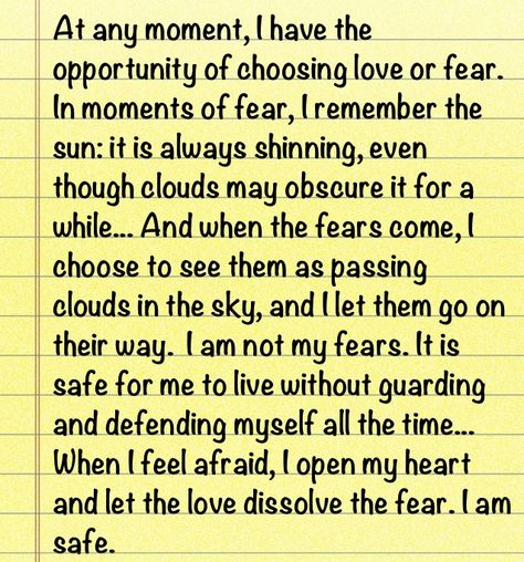 Louise Hay quote. "When the fears come, I choose to see them as passing clouds in the sky." Louisa Hay, Louise Hays, Louis Hay, Louise Hay Quotes, Passing Clouds, Louise Hay Affirmations, Friend Love Quotes, Attitude Adjustment, Natural Magic