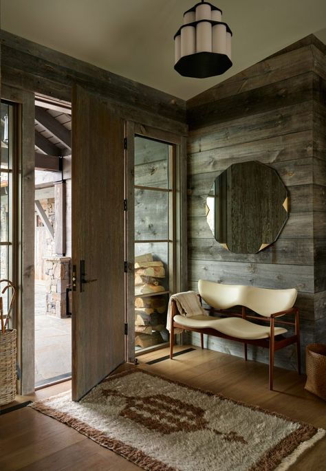 Natural Serenity Ranch Interior Design, Ranch Interior, California Contemporary, European Furniture, Entry Way, Reclaimed Barn Wood, Jackson Hole, Modern Traditional, Custom Cabinetry