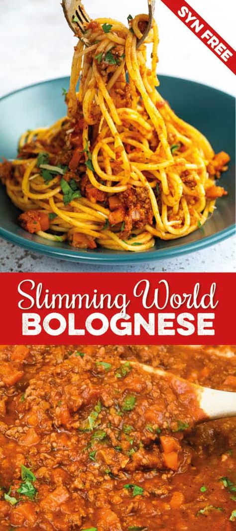 Rich, delicious and SYN FREE Slimming World Spaghetti Bolognese. Suitable for freezing and Extra Easy SP | Supergolden Bakes Healthy Spaghetti Bolognese Recipes, Slimmingworld Recipes Syn Free, Syn Free Meals, Healthy Spaghetti Recipes, Healthy Bolognese, Healthy Spaghetti Bolognese, Healthy Bolognese Sauce, Slimmingworld Recipes, Slimmers World Recipes