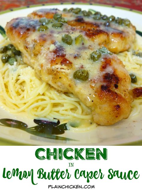 Lemon Butter Caper Chicken, Lemon Capers Chicken, Lemon Butter Sauce With Capers, Lemon Caper Sauce Recipe, Lemon And Caper Sauce, Lemon Chicken With Capers Recipe, Lemon And Caper Chicken, Chicken Spaghetti With Burrata And Lemon Butter Garlic Sauce, Chicken In Lemon Butter Sauce