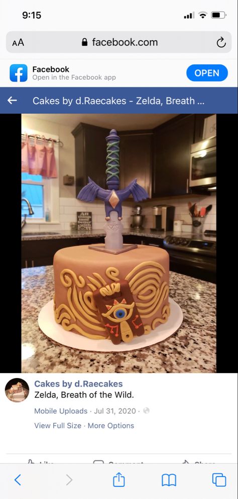 Breath Of The Wild Cake, Breath Of The Wild Birthday Cake, Zelda Cakes Birthday, Legend Of Zelda Birthday Cake, Easy Zelda Cake, Zelda Breath Of The Wild Birthday Cake, Zelda Party, Zelda Birthday, 14th Birthday