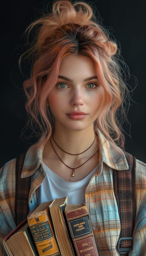 Reference Photos For Digital Art, Female Book Characters, Drawing People Faces, Female Character Inspiration, Girls Red, Aesthetic Women, Beautiful Lips, Hair Color Balayage, Girls Characters