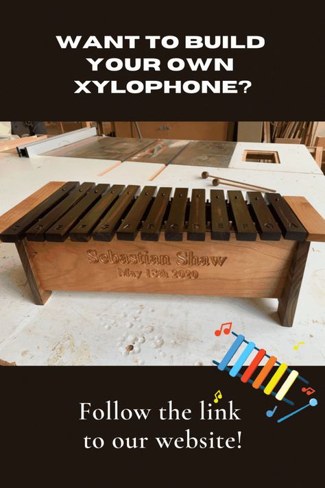 Here's our DIY xylophone for you. It's a fun and challenging project for you or for you kids. It's not as easy as it looks but it's certainly a great piece to finish. #xylophone #diy #musicalinstrument #furniture #diywoodworking #woodworking #didyproject #woodworkingproject #diyfurniture #easyproject #diymusicalinstrument #instructions Diy Xylophone, Wooden Xylophone, Wooden Musical Instruments, Making Musical Instruments, Bar Dimensions, Diy Musical Instruments, Y Project, Wood Blocks, Diy Woodworking