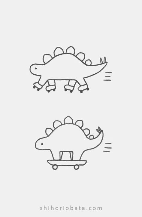 22 Cute Easy Dinosaur Drawing Ideas Hand Embroidery Doodles, Embroidery Patterns Simple Beginner, Drawing Case Ideas, Sewing Inspired Tattoos, Dino Embroidery Dinosaur Pattern, Embroidery Patterns Dinosaur, Embroidery Doodles Inspiration, Embroidery Ideas Funny, Dinosaur Hand Embroidery