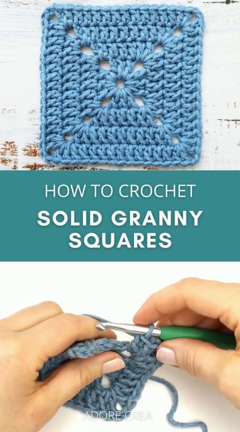 Easy Beginner Crochet Patterns, Crochet Granny Square Tutorial, Tote Crochet, Granny Square Crochet Patterns Free, Crochet Stitches Free, Pola Amigurumi, Crochet Stitches Video, Beginner Crochet Projects, Crochet Granny Square