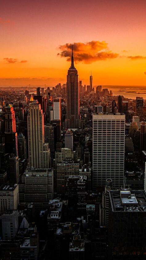 Telegram Wallpaper, Am Wallpaper, New York Sunset, Cityscape Wallpaper, New York Wallpaper, New York City Vacation, Screen Art, Pinterest Photography, Sunset City