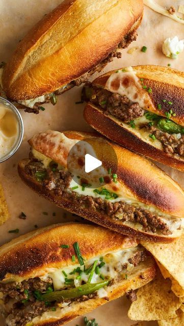 Alia & Radwa Elkaffas on Instagram: "This at-home Ground Beef Philly cheesesteak recipe has a twist - it’s made with ground beef! It’s not a classic, but definitely a delicious way to use ground beef for a quick and easy meal that’s both adult and kid-friendly.

🥖Comment “PHILLY RECIPE” or “LINK” below and we’ll DM you the full recipe! Otherwise, feel free to head directly to our website and find the recipe there!

✨This recipe can be prepped in advance and popped in the oven right before serving. It’s great for making ahead or for preparing a big batch of sandwiches!

Be sure to follow us @fooddolls for more easy recipes!

#sandwich #phillycheesesteak #sandwich #kidfriendlyfood #beef #fooddolls" Ground Beef Philly, Philly Cheesesteak Recipe, Philly Cheese Steak Recipe, Food Dolls, Cheesesteak Recipe, Philly Food, Easy Steak, Cheese Steak, Philly Cheesesteak