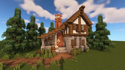 Medieval Blacksmith House Minecraft Map Minecraft Mountain Base, Minecraft Blacksmith, Minecraft Fountain, Medieval Blacksmith, Minecraft Mountain, Minecraft Horse, Minecraft Kingdom, Minecraft Gifts, Minecraft Music