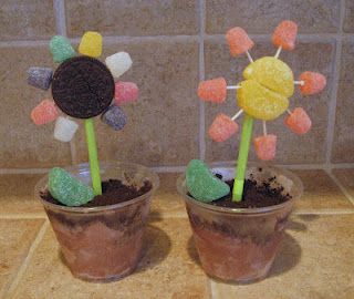 Edible flowers.  Could be a competition to see who can make the best flower. Mishloach Manos, Kids Cooking Party, Art Ice Cream, Dirt Cake, Food Art For Kids, Fun Projects For Kids, Edible Crafts, Food Projects, Edible Food