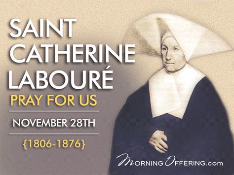 November Prayer, St Catherine Laboure, Catherine Laboure, Saint Catherine, St Catherine, Pray For Us, At A Glance, Catholic Faith, Historical Figures