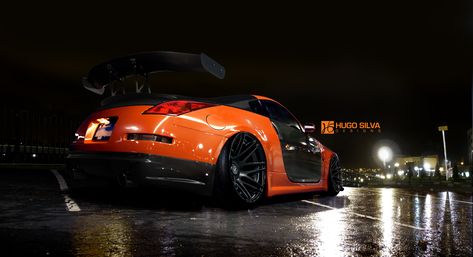 Nissan 350Z by hugosilva 350z Wallpaper, Nissan Fairlady 350z, Fairlady 350z, Nissan Fairlady, Car Backgrounds, Nissan Z, New Nissan, Liberty Walk, Orange Wallpaper