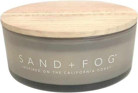 Sand + Fog Scented Candle - Vanilla Sandalwood-Additional Scents and Sizes–100% Cotton Lead-Free Wick - Luxury Air Freshening Jar Candles - Perfect Home Décor for Your Cocktail Table–34oz Sand + Fog Candles, Sandalwood Candle, Vanilla Sandalwood, Candle Vanilla, Jar Candles, Cocktail Table, Perfect Home, Cocktail Tables, Scented Candle