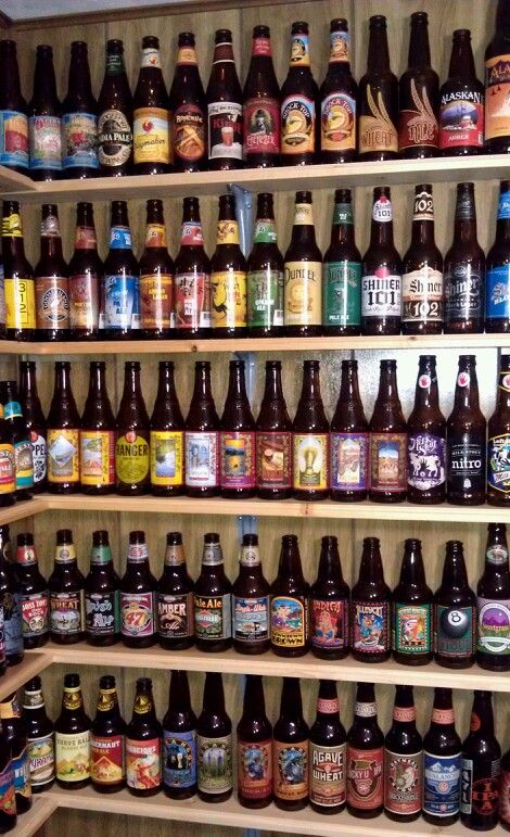 Beer Bottle Display, Taproom Ideas, Beer Display, Beer Ads, Beer Collection, Grocery Store Design, Bar Beer, Bottle Collection, Beer Ad