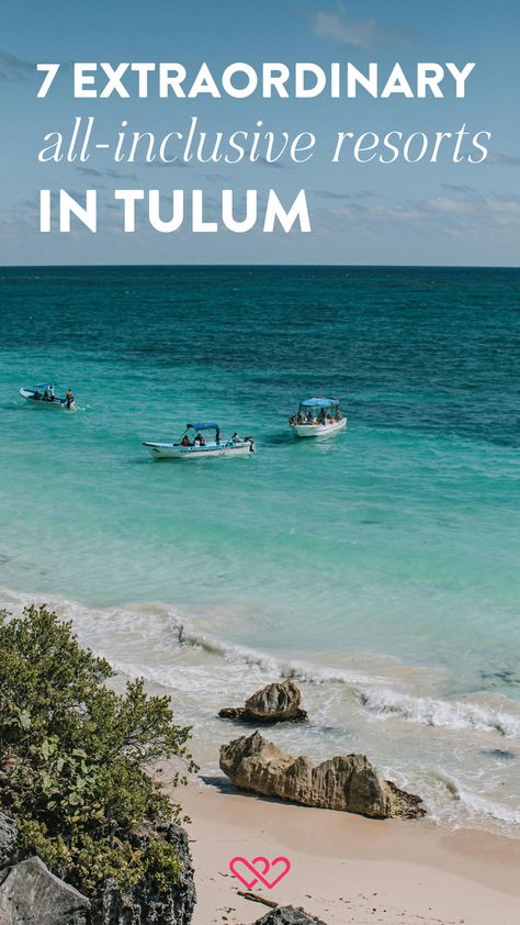 Tulum’s all-inclusive resorts allow you to enjoy resort facilities and amenities while you experience all that Tulum has to offer.  When you stay at one of Tulum all-inclusive resorts, you can relax and enjoy your vacation without worrying about the cost during your trip. Read on to learn more about the best all-inclusive resorts in Tulum and for more honeymoon destination ideas.  #honeymoondestinations #romaticgetaway #honeymoonresort #luxurioushoneymoon #destinationsforcouples Tulum Mexico Resorts, Dreams Tulum Resort, Dreams Tulum, All Inclusive Honeymoon, All Inclusive Wedding Packages, Best All Inclusive Resorts, Beach Honeymoon Destinations, Honeymoon Destination Ideas, Honeymoon Resorts