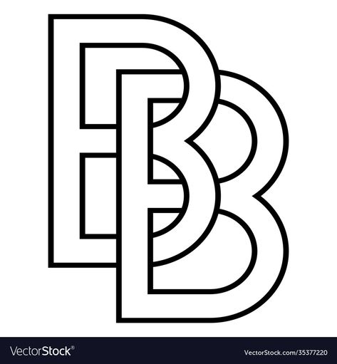 Double B Tattoo, Double B Logo, Letter B Tattoo, Cheap Logo Design, Cheap Logo, Letter Logos, Heartbeat Tattoo, Initial Fonts, Bb Logo