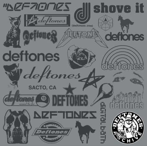 Deftones Cover Art, Deftones Music Poster, Deftones Graphic Design, Deftones Art Poster, Deftones Symbol, Deftones Drawing Ideas, Cherry Waves Tattoo Deftones, Deftones Eyes Tattoo, Deftones Painting Ideas