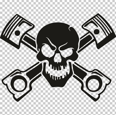 Skull Piston Tattoo, Piston Skull, Mechanic Logo Design, Skull Motorcycle Art, Cricut Skulls Vinyl Decals, Skull Vector Logo, Mechanics Logo, Automotive Logo Design, Mechanic Tattoo