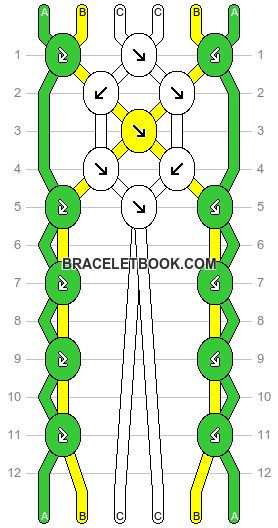 Normal pattern #76616 | BraceletBook Friendship Bands, Bracelet Template, Cool Friendship Bracelets, Crochet Bracelet Pattern, Friend Ship, String Bracelet Patterns, Friendship Bracelets Easy, Diy Friendship Bracelets Tutorial, Bracelets Tutorial