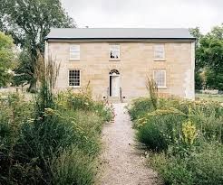 Patterdale: The restored home of colonial painter John Glover | Country Style Sandstone House, French Provincial Farmhouse, Georgian Country House, Georgian Mansion, Glamorous Interiors, Homestead House, Exhibition Room, Australian Painters, Mansion House