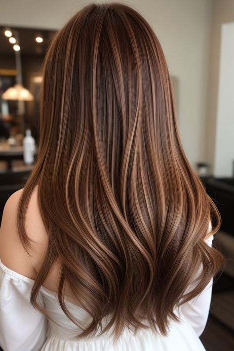 Auburn Hair Color Ideas Balyaj Hair Color, Light Auburn Brown Hair With Highlights, Brunette Balayage Hair Chocolate Brown, Balayage Cafe, V Cut Hair, Formal Hairstyles For Short Hair, Haircuts For Long Hair With Layers, Extension Hair, Brown Hair Inspo