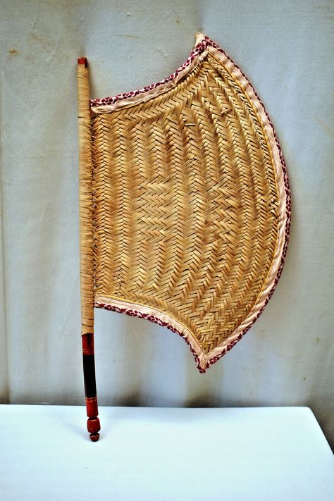 Antique Hand Fan Pankha Manual Woven Bamboo Indian Art Pankhi Collectibles "6 | eBay Wooden Fan, Indian Art, Hand Fan, Phone Cover, Textiles, Collectibles, India, Fan, Quick Saves