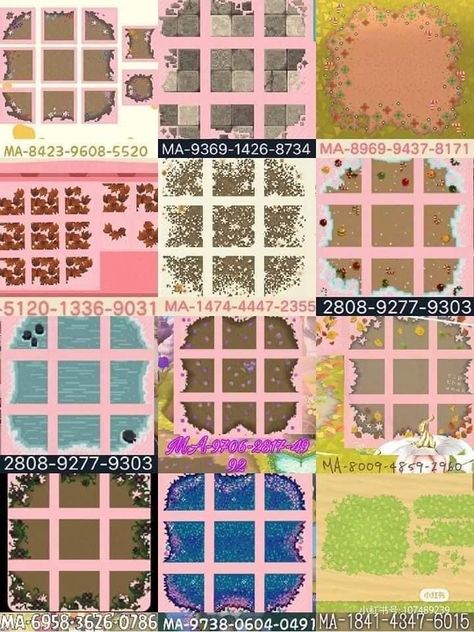 Acnh Custom Design Codes Path, Aesthetic Acnh Path Codes, Acnh The Path Design, Acnh Paths Designs Cottagecore, Acnh Cottagecore Path Codes, Acnh Island Codes, Animal Crossing New Horizon Motif, Animal Crossing Codes Pathways, Motif Animal Crossing New Horizon