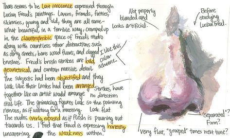 Gcse Art Annotation Examples, Art Annotation Gcse, Gcse Art Annotation, Art Annotation, Ib Visual Arts, Student Art Guide, Art Igcse, Illustration Career, Sketchbook Examples