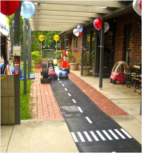 Boys red race car birthday party activity ideas Cars Birthday Party Games, Racing Car Party, Disney Cars Birthday Party, Mario Kart Party, Red Race Car, Hotwheels Birthday Party, Cars Birthday Party, Super Mario Bros Birthday Party, Hot Wheels Party