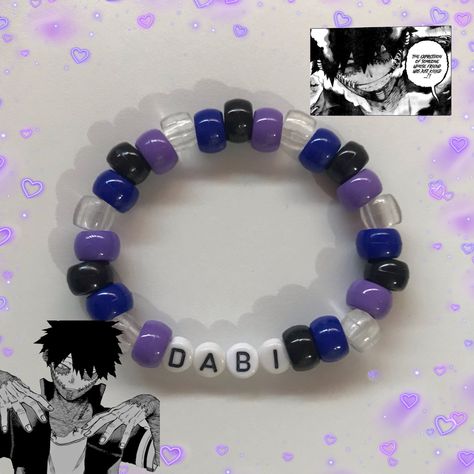 Todoroki Bracelet, Anime Bracelet Ideas, Anime Bead Bracelet, Mha Bracelet, Naruto Bracelet, Anime Bracelet, Pulseras Kandi, Diy Kandi Bracelets, Pony Bead Bracelets