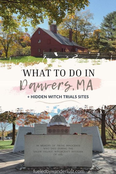 Red exterior of the Rebecca Nurse Homestead and the Witchcraft Victim's Memorial in Danvers, MA 17th Century Aesthetic, Salem Witch Trials Victims, Fall Boston, Salem Massachusetts Travel, Day Trips From Boston, The Salem Witch Trials, Witch History, Salem Mass, Rv Dreams