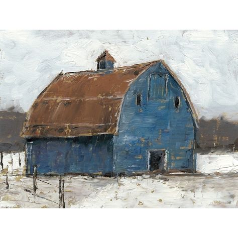 Blue Barn I Poster Print - Ethan Harper-VARPDX165503FN Image 1 Watercolor Barns, Blue Barn, Big Red Barn, Barn Pictures, Country Barns, Barn Painting, Barn Art, Graphic Ideas, Diy Artwork