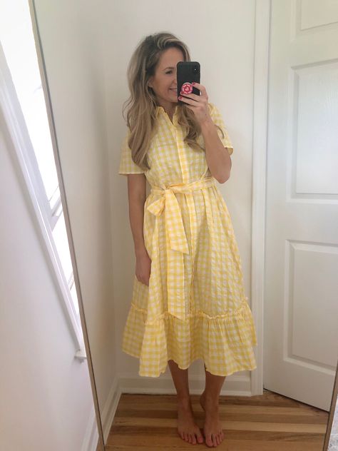 Target gingham dress yellow gingham dress pretty summer dress Yellow Gingham Dress, Yellow Gingham, Gingham Outfit, Pretty Summer Dresses, Target Dress, Modesty Fashion, Ladies Gown, Gingham Dress, Casual Summer Outfits