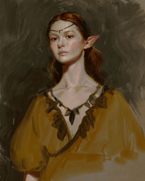 ArtStation - Elven Portrait Elf Art, Digital Painting Techniques, Fantasy Portraits, Fantasy Inspiration, Character Portraits, Fantasy Character Design, Portrait Drawing, Character Concept, Portrait Painting