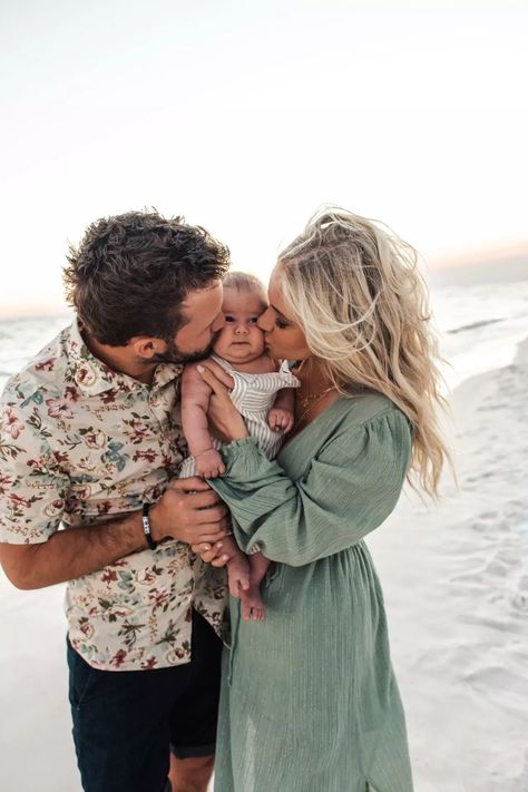 FAMILY BEACH PHOTOS Newborn Beach Photography, Beach Babymoon, Family Beach Pictures Poses, Baby Beach Pictures, Baby Beach Photos, Family Beach Pictures Outfits, Beach Photoshoot Family, Beach Picture Outfits, Newborn Family Pictures