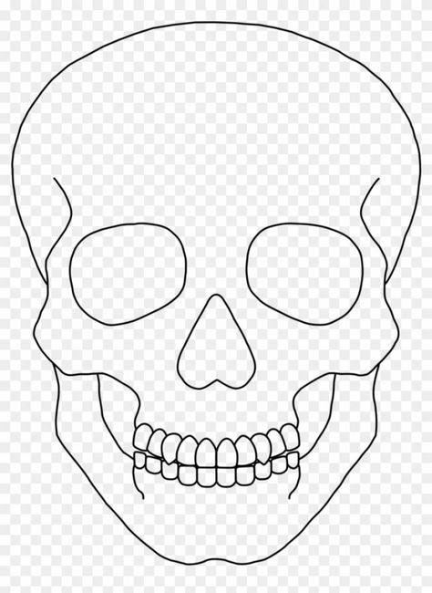 Blank Sugar Skull Template Halloween Skull Printables Free, Skull Patterns Templates, Sugar Skull Template Free Printable, Skull Tutorial Drawing, Simple Sugar Skull Tattoo, Skull Template Printables, Stained Glass Skull Patterns, Indian Skull Drawing, Skeleton Head Template